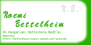 noemi bettelheim business card